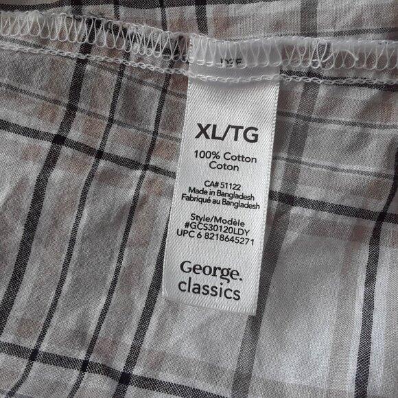 George Classics 100% Cotton Plaid Top XL - Picture 7 of 7